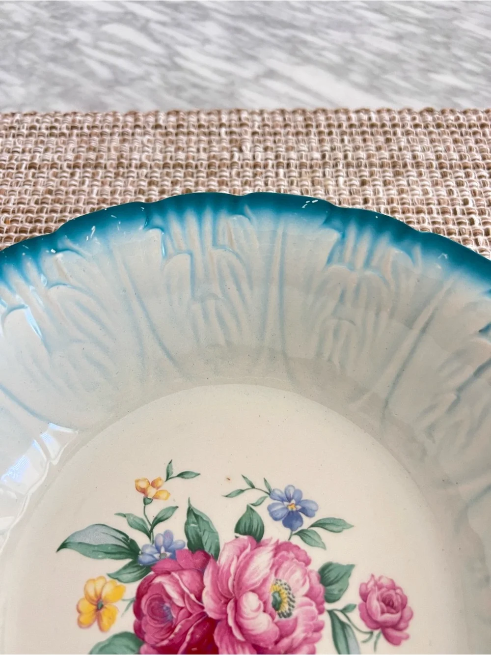 Vintage Homer Laughlin Floral Serving Bowl 2